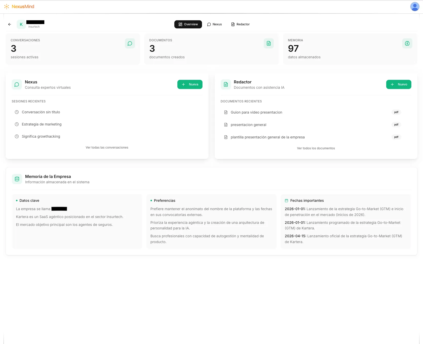 NexusMind — consultoría asistida por IA